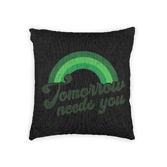 Rainbow Mental Health Tomorrow Needs You Woven Pillows
