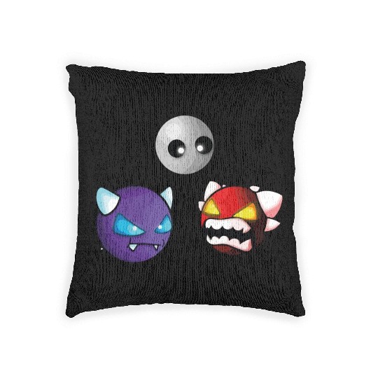 geometry dash insane game Woven Pillows