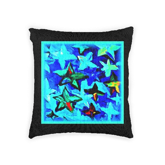 Blue Starry Night Sky Painting. Buy Now Woven Pillows
