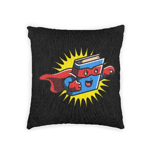 Book Hero Reading Book Lover Comic Book Comics Woven Pillows