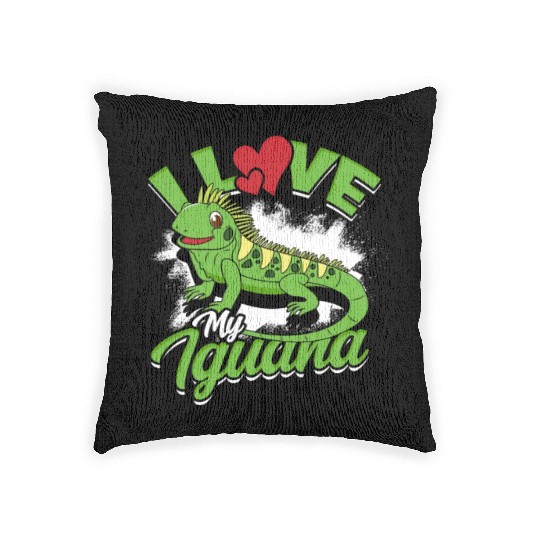 I Love My Iguana - Reptile Woven Pillows