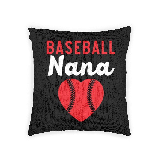 Baseball Nana Baseball Grandma Baseball Fan Woven Pillows
