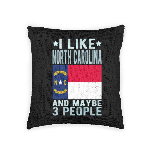 North Carolina Flag US State Woven Pillows