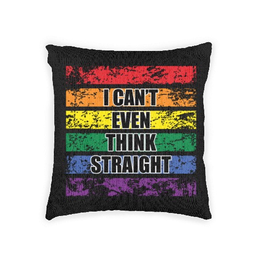 I Can't Even Think Straight LGBTQ Pride Woven Pillows