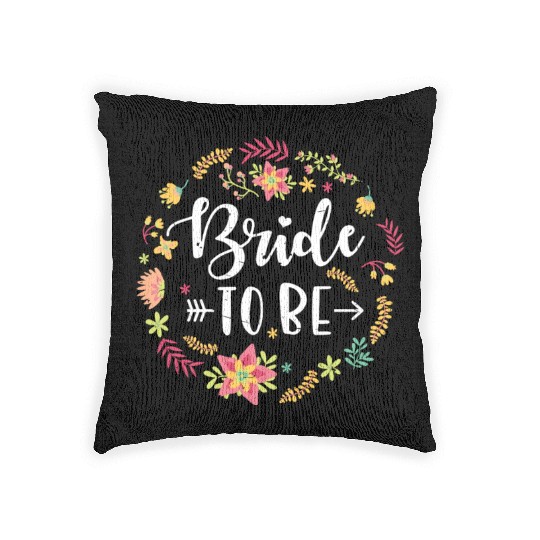 bride to be I bachelorette party Woven Pillows