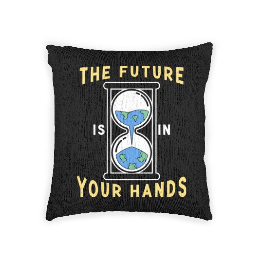Earth Hour Time Environmentalist Save The Planet Woven Pillows