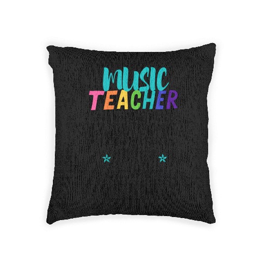 Music Teacher Only Because Full Time Multi Tasking Woven Pillows