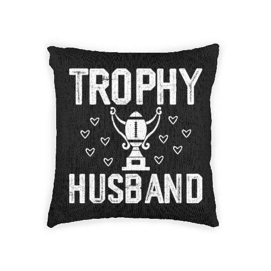 Trophy Husband Woven Pillows Funny Woven Pillows