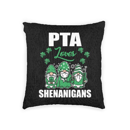 PTA Loves Shenanigans Irish St. Patricks Day Woven Pillows
