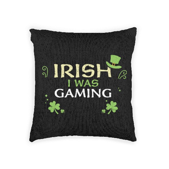 Irish I Was Gaming Woven Pillows