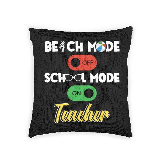 Back To School Teacher School Mode On Education Woven Pillows