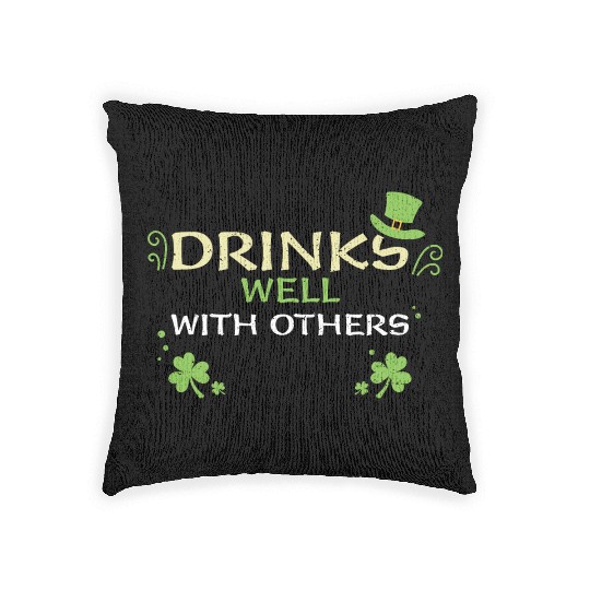 Drinks Well With Others Woven Pillows