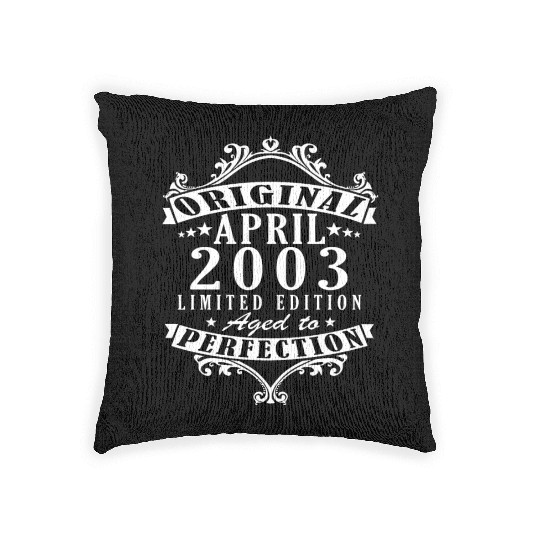 April 2003, anniversary April 2003. Woven Pillows