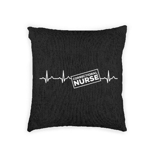 Great Correctional Nurse Heartbeat Design Woven Pillows