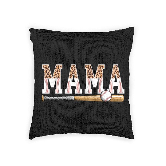 Baseball Mama Baseball Player Mothers Day Woven Pillows