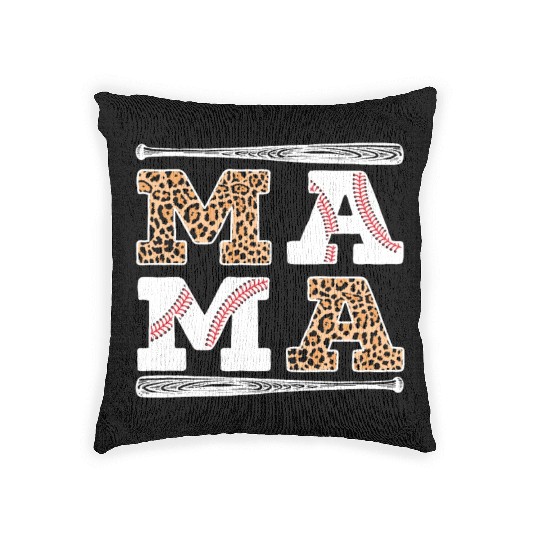 Baseball Mama Baseball Player Mothers Day Woven Pillows