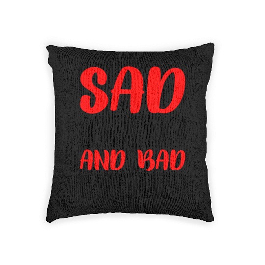 Sad Lonely And Bad At Math 2 Woven Pillows