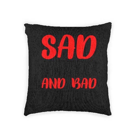 Sad Lonely And Bad At Math 2 Woven Pillows
