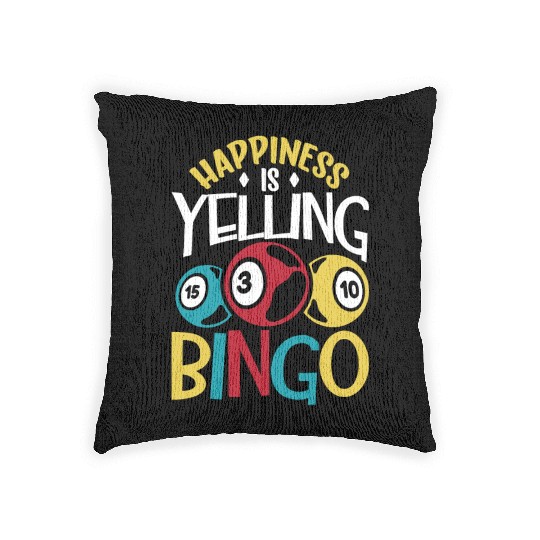 Bingo Card Game Grandma Bingo Player Bingo Cards Woven Pillows