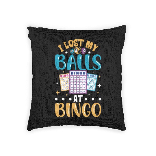Bingo Card Game Grandma Bingo Player Bingo Cards Woven Pillows