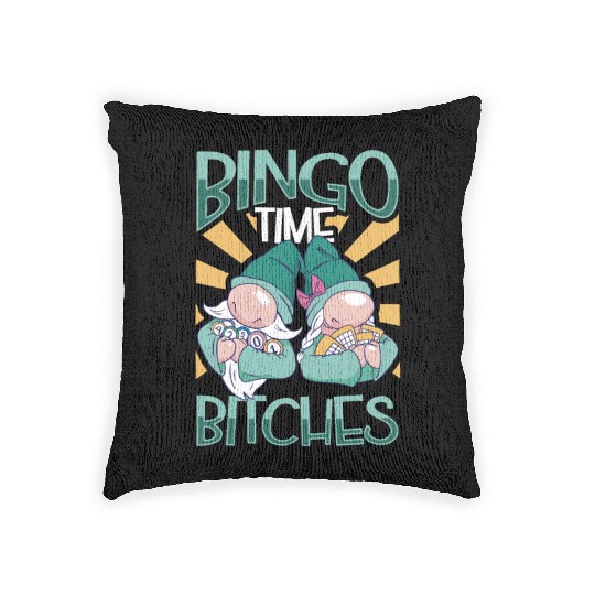 Bingo Card Game Grandma Bingo Player Bingo Cards Woven Pillows