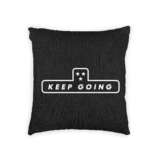 Keep Going Motivational Quote Thriller Woven Pillows