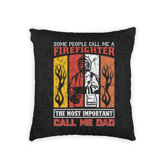 Firefighter Dad Woven Pillows