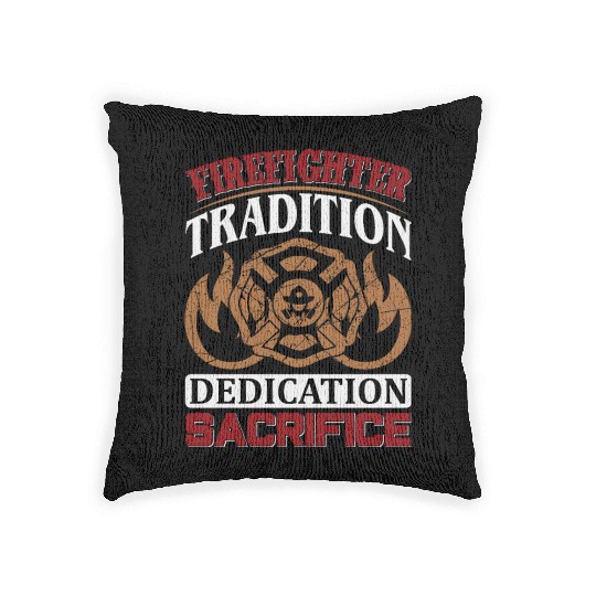 Firefighter Tradition to Sacrifice Woven Pillows