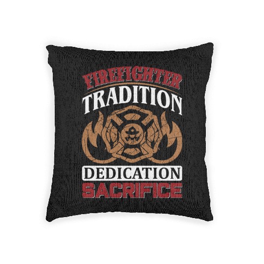 Firefighter Tradition to Sacrifice Woven Pillows
