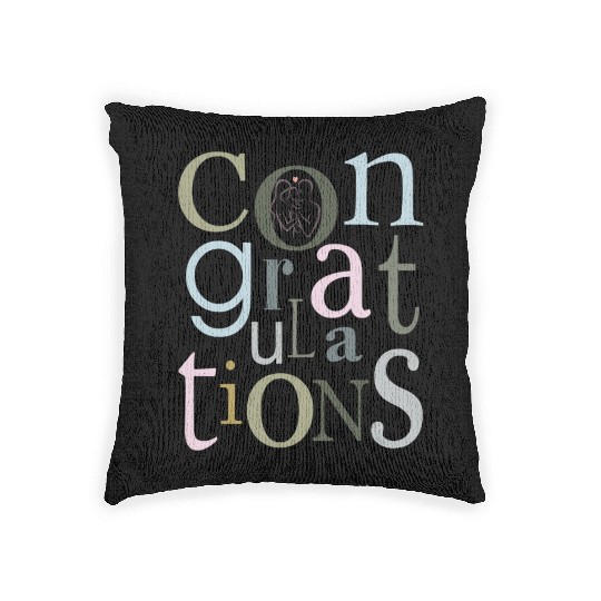 congratulations newborn baby Woven Pillows