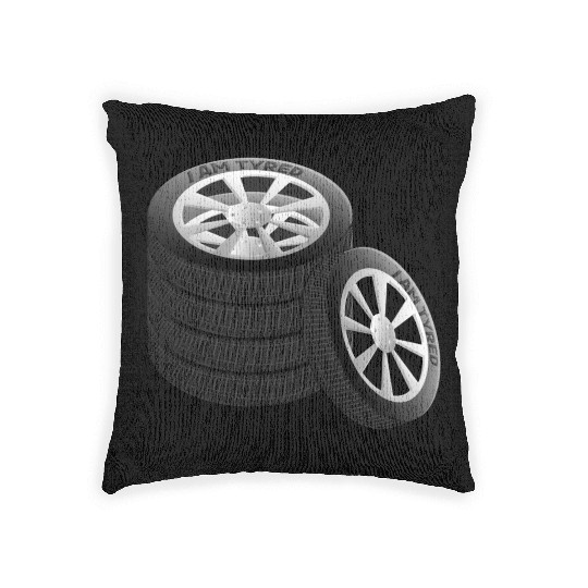 I am Tyred (Tired) - Punny Meme Design (Variant 2) Woven Pillows
