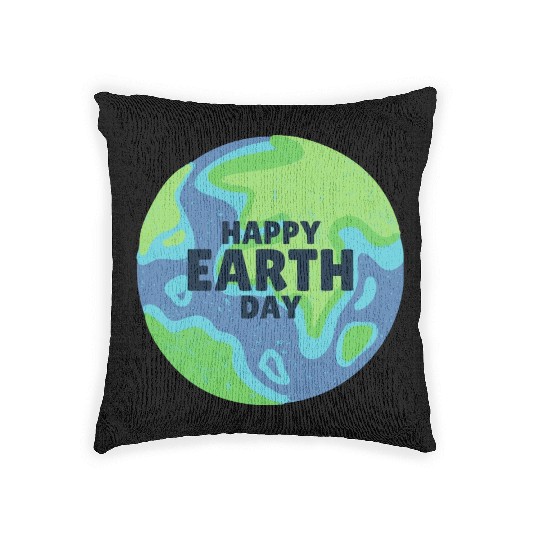 Happy Earth Day Woven Pillows