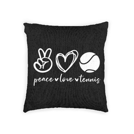 Peace Love Tennis Woven Pillows