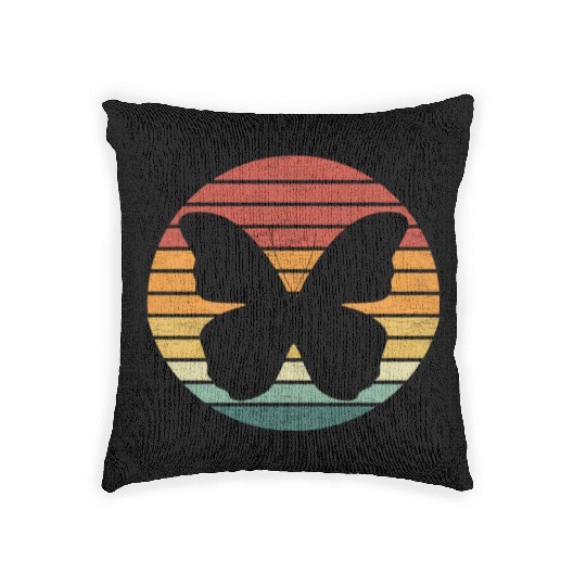 Butterfly Lover - Vintage Sunset Butterfly Woven Pillows