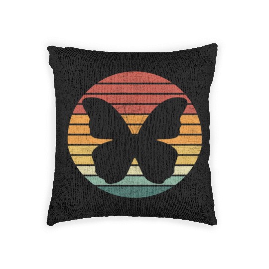 Butterfly Lover - Vintage Sunset Butterfly Woven Pillows
