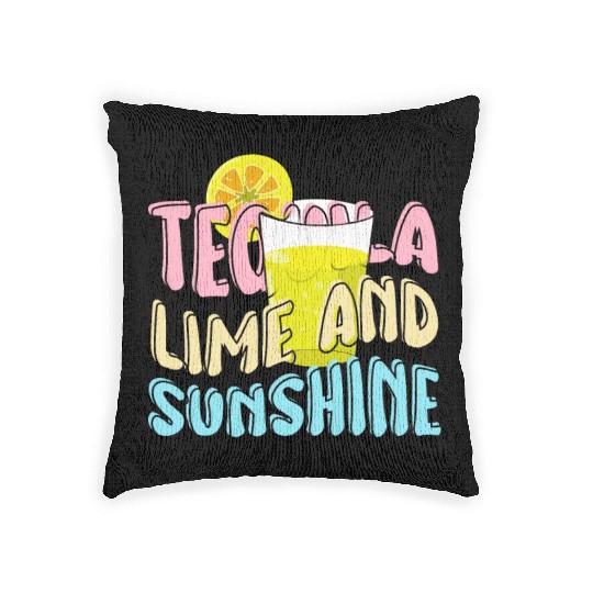 Tequila Lime and Sunshine, summer is coming Woven Pillows