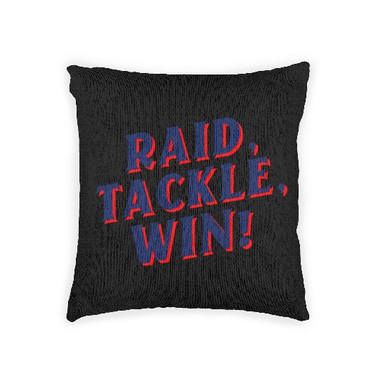 Raid, Tackle, Win! | Kabaddi Sport Woven Pillows