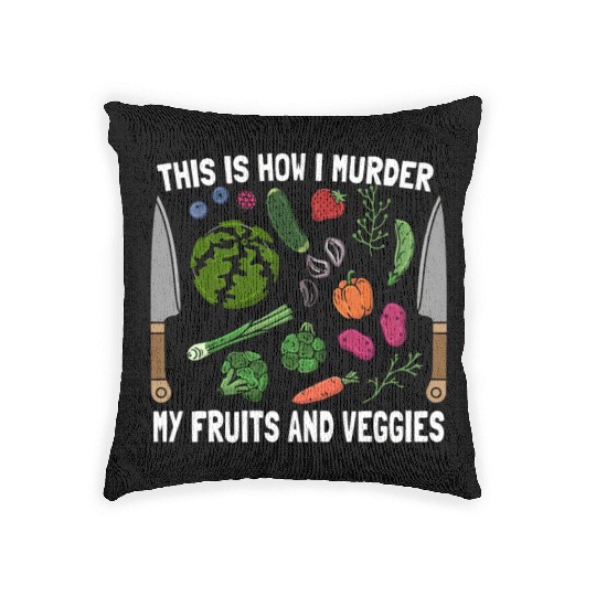 Vegan Chef This Is How I Murder Plant Woven Pillows