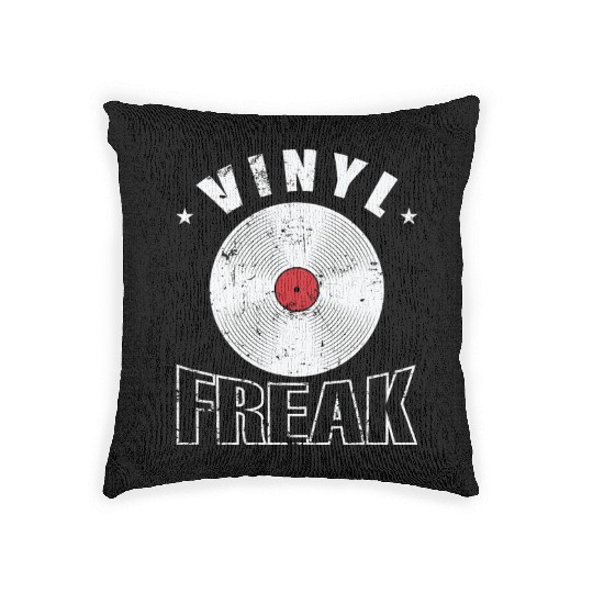 Vinyl Freak Vinyl Record Music Sound Carrier Woven Pillows