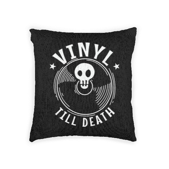 Vinyl till Death Record Music Song Woven Pillows