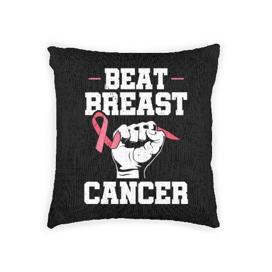Beat Breast Cancer Advocacy Breast Cancer Woven Pillows