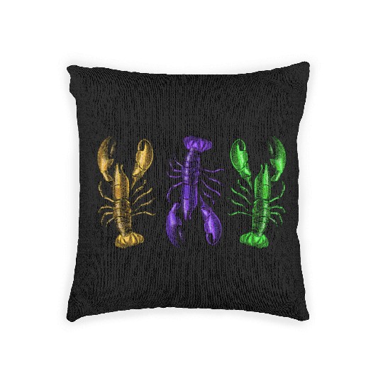 Lobster Mardi Gras Woven Pillows