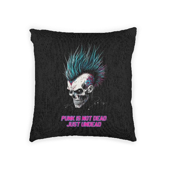 Punk is not dead, just undead! Woven Pillows