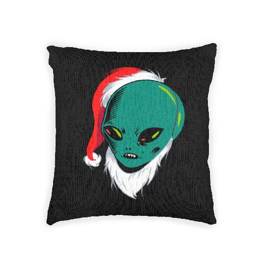 Aliens Love Christmas Woven Pillows