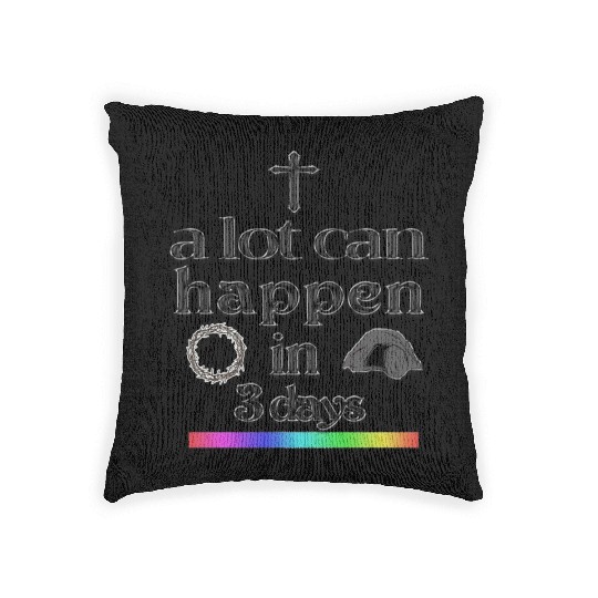 a lot can happen in 3 days Woven Pillows