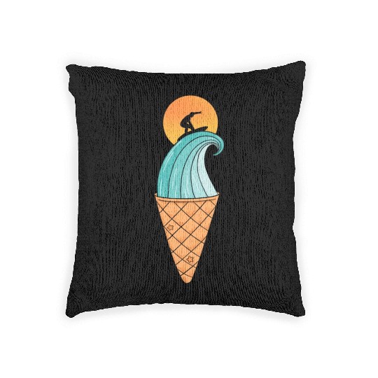 Nature Wave Ice Cream Woven Pillows