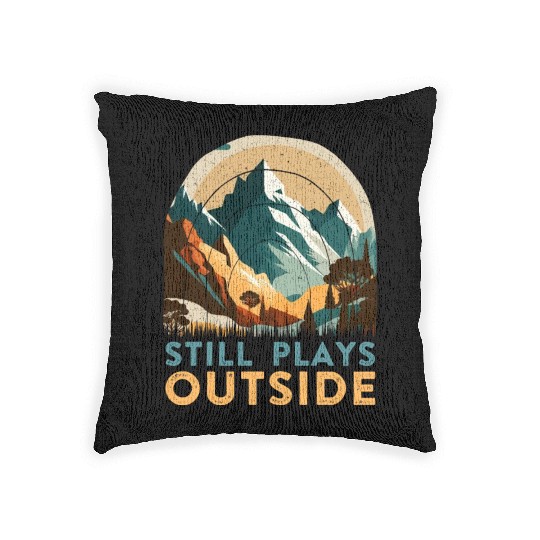 Nature boy Still plays Outside Mountaineer Woven Pillows
