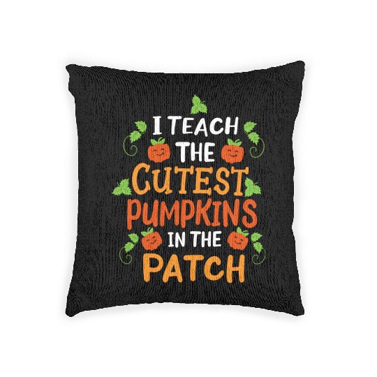 Teacher Halloween Pumpkin Halloween Costume Woven Pillows