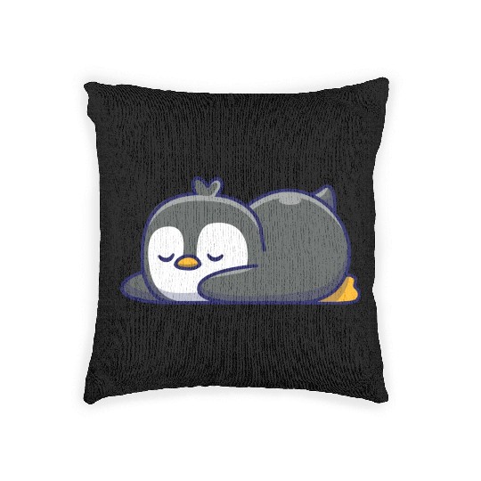 Cute Penguin Sleeping Woven Pillows