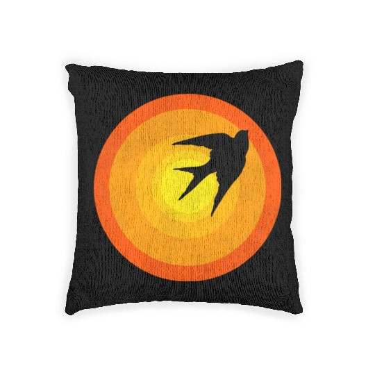 Caged Bird Sunrise gift Woven Pillows